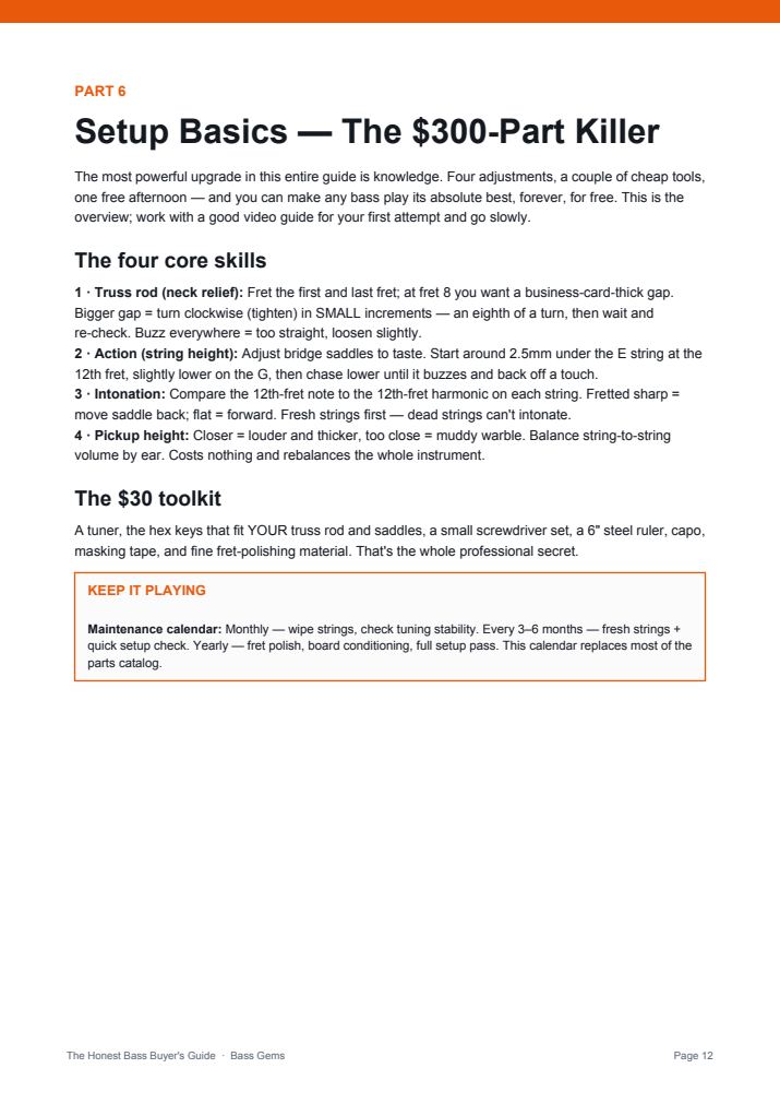Guide page: printable shop and used-buy checklists